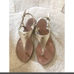 Ralph Lauren gold metallic sandals
